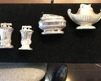 Vintage Silver Platted Table Lighters