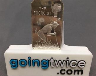 1 Troy Ounce .999 Fine Silver The Exorcist Vintage Silver Bullion Bar