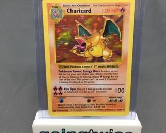 1999 Pokemon Base Set Shadowless 4 CHARIZARD Holofoil Rare Trading Card from Massive Collection 