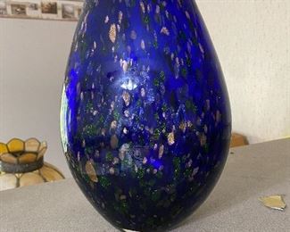 Very heavy glass vase