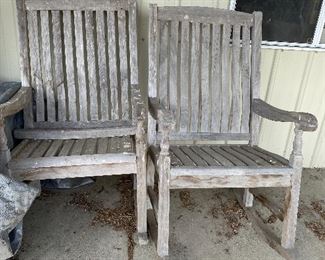Wood outdoor chairs