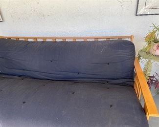Super comfy queen size sofa FUTON 
Could use a slip cover but I just lay a lovely flat sheet over it or colorful blanket. Just $50