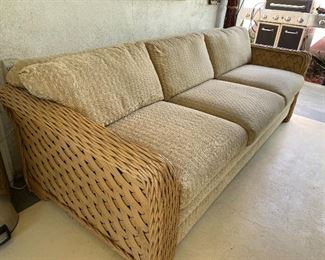 Rattan sofa. Great shape. Has been undercover outdoors for cool afternoon siestas-$50