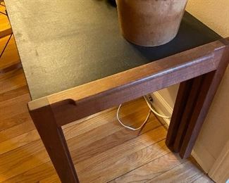 Jens Risom Nesting Tables with Black Laminate tops Model 4049, 26 x 17.5d x 21h