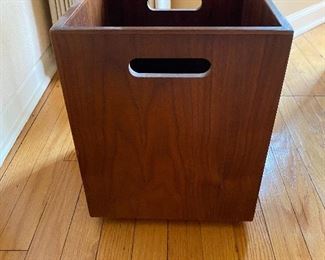 Jens Risom Walnut Office waste basket
