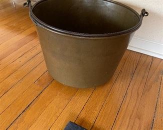 Antique H W Hayden Ansonia Brass Company Dec 1851 Brass Bucket
