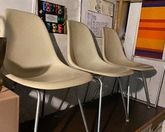 3, Vintage Eames Molded DSX Chair By Herman Miller 32"t x 18.5"w x 22"d seat height 17"