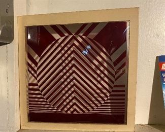 3 D Mid century framed 