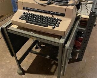Vintage Metal Typewriter Table, Vintage Electric Typewriter.