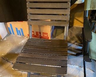 Vintage wood folding chair