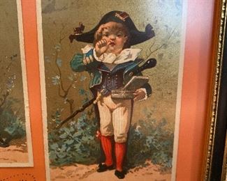 VIntage Cards in frames 