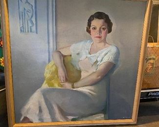 Joseph P Nash signed portrait Of Shirley 1934, commissioned by Jens Risom