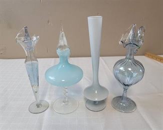 Glass Bottles and Vase