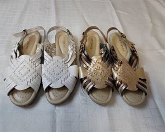 2 Pair Size 10 Leather Sandals