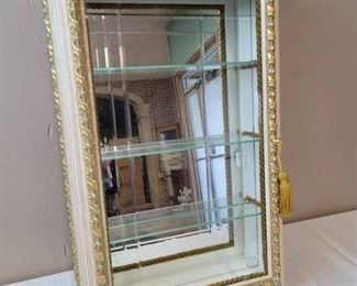 Mirrored Curio Cabinet w/ Glass Door