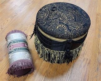 Decorative Ottoman and Pillow