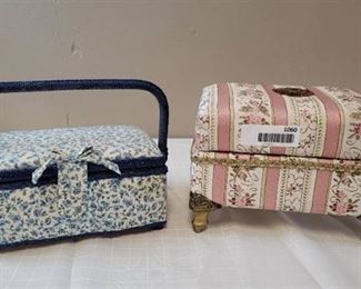 2 Sewing Boxes w/ Contents