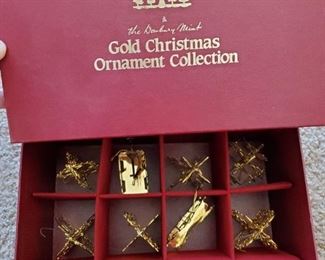 Danbury Mint Gold Christmas ornament collection (total of 3 boxes)