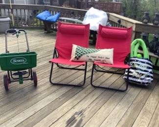 Spreader..$20 folding chairs...$15