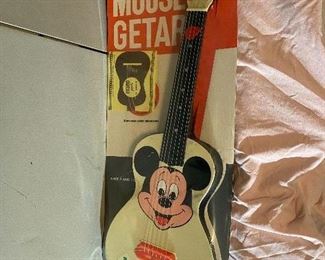 Vintage Mickey Mouse Getar in Package (Carnival Toy/Made in U.S.A.)