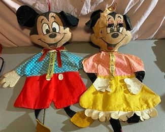 Mickey and Minnie Mouse Cloth Dolls