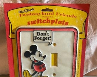 Walt Disney's Fantasyland Friends Switchplate in Original Package 