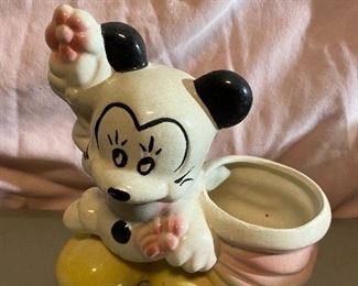 Old Mickey Mouse Figural Planter