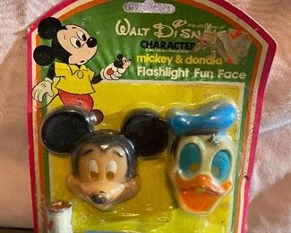 Walt Disney's Mickey and Donald Flashlight Fun Faces in Original Package