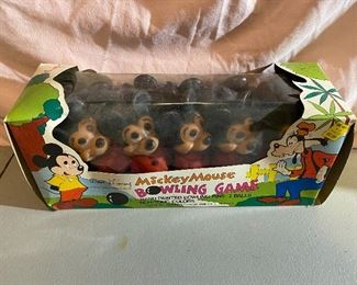 Vintage Mickey Mouse Bowling Game in Original Box