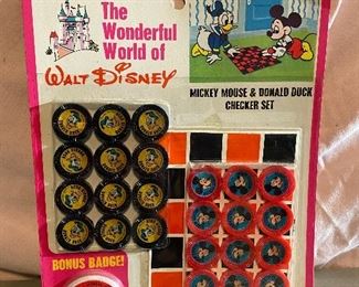 World of Disney Mickey Mouse and Donald Duck Checker Set in Original Package