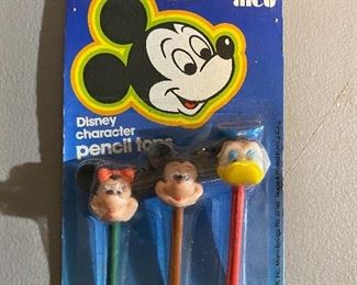 Disney Character Pencil Tops in Original Package