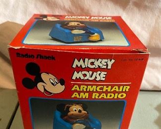 Radio Shack Mickey Mouse AM Armchair Radio in Box