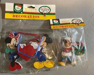 Walt Disney Christmas Decorations in Original Packaging