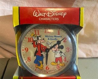 Bradley Mickey Mouse and Goofy Alarm Clock in Original Package