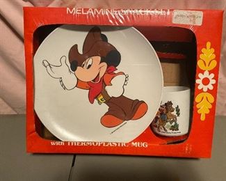 Mickey Mouse Melamine 3 Piece Snack Set in Original Box