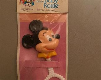 Mickey Mouse Baby Rattle in Original Package