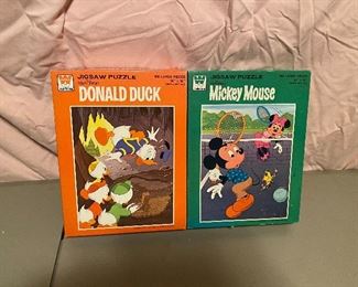 Vintage Donald Duck and Mickey Mouse Puzzles