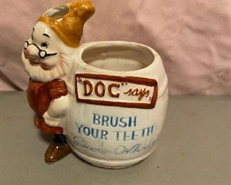 Vintage Snow White's Doc Tooth Brush Holder