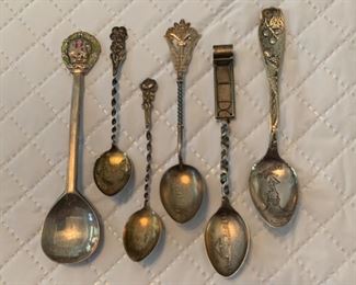 Assorted Antique Sterling Spoons