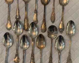 Assorted Antique Sterling Spoons