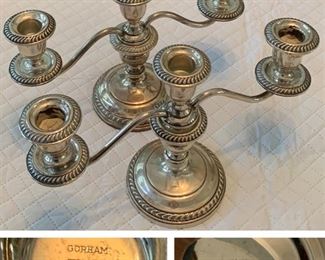Gorham Sterling Weighted Candelabras