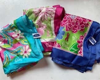 Lilly Pulitzer Ford Motor Breast Cancer Awareness Scarves