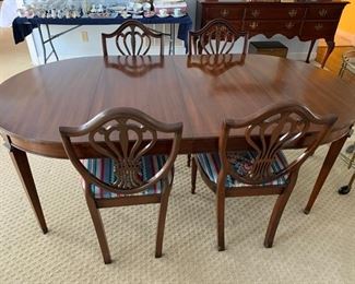 Old Dining Room Table and Chairs (Charak Furniture Company Chairs/1945)
