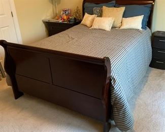 Ashley Furniture Bed and Ralph Lauren Bedding (Full/Double)