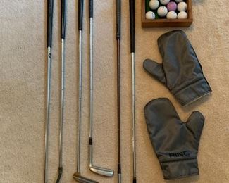 Assorted Putters and Golf Accessories