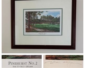 William Mangum "Pinehurst No. 2" Signed Print