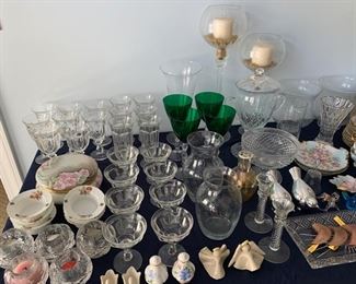 Assorted China and Stemware