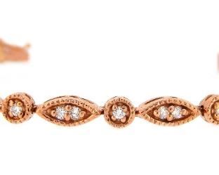 1.02ct Diamond Bracelet 14K Rose Gold