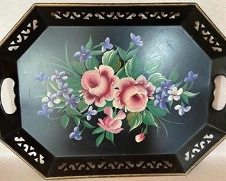 Large Vintage Tole Tray