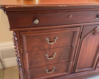 Dresser with rope detailing